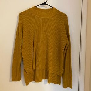 Mustard High-low sweater